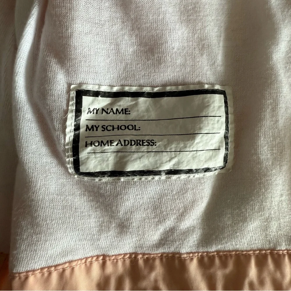 Falls Creek Peach Hooded Girls Raincoat Embroidered Flowers Pockets Size 18 Mo